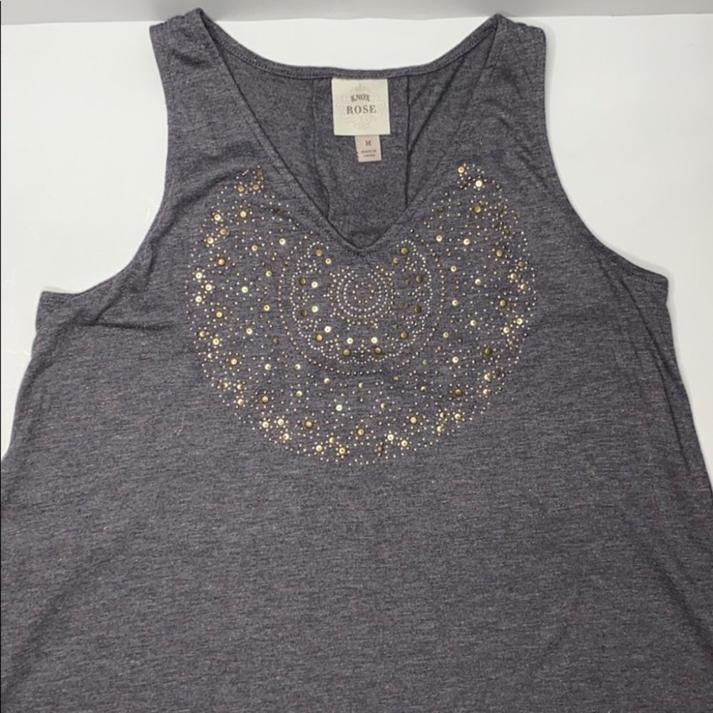 Knox Rose Embellished Tank Top Grey - Picture 8 of 9